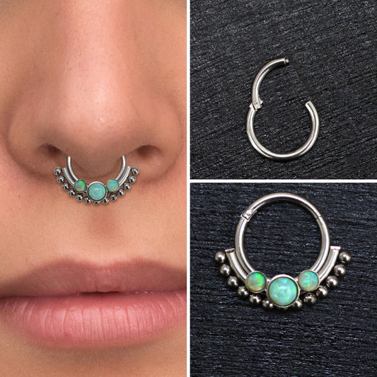 Titanium Septum Ring Clicker Earring - TitaniumFashion