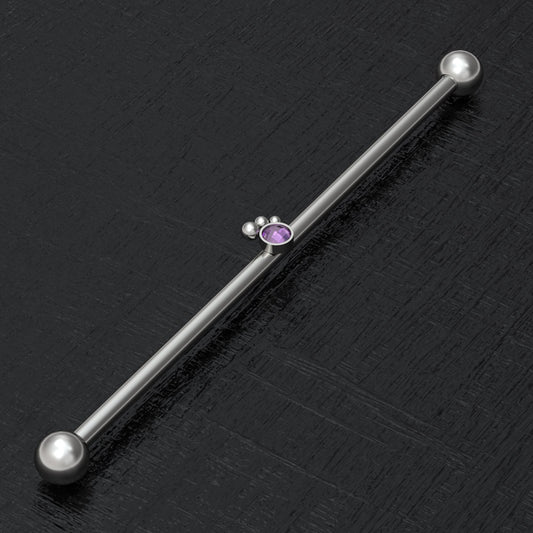 Titanium Industrial Barbell 14g - TitaniumFashion
