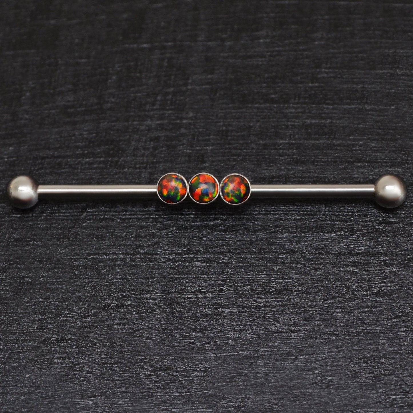 Surgical Steel Industrial Barbell 14g - TitaniumFashion