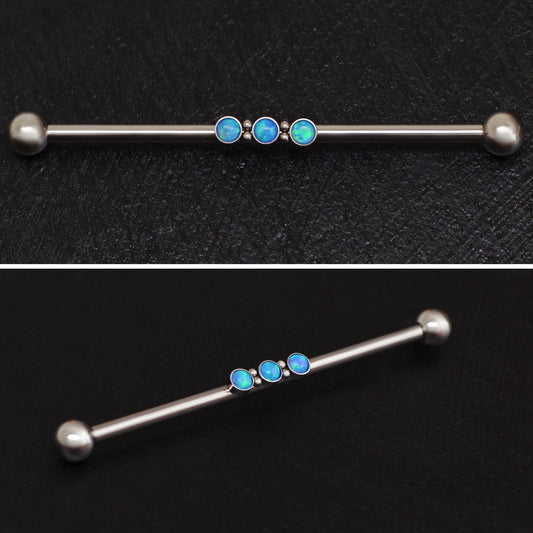 Opal Industrial Piercing 14g - TitaniumFashion