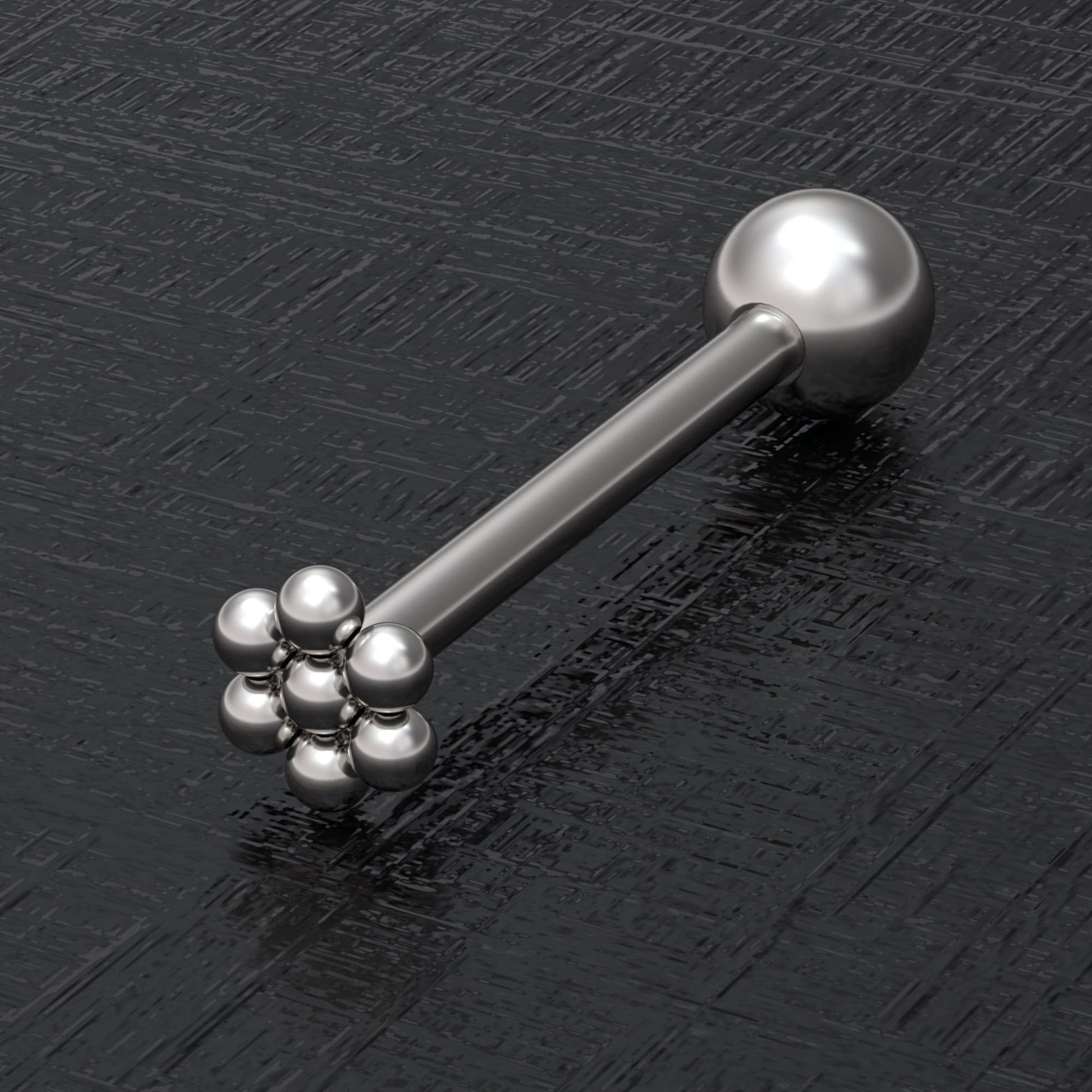 Tongue Barbell Earring Surgical Steel - TitaniumFashion