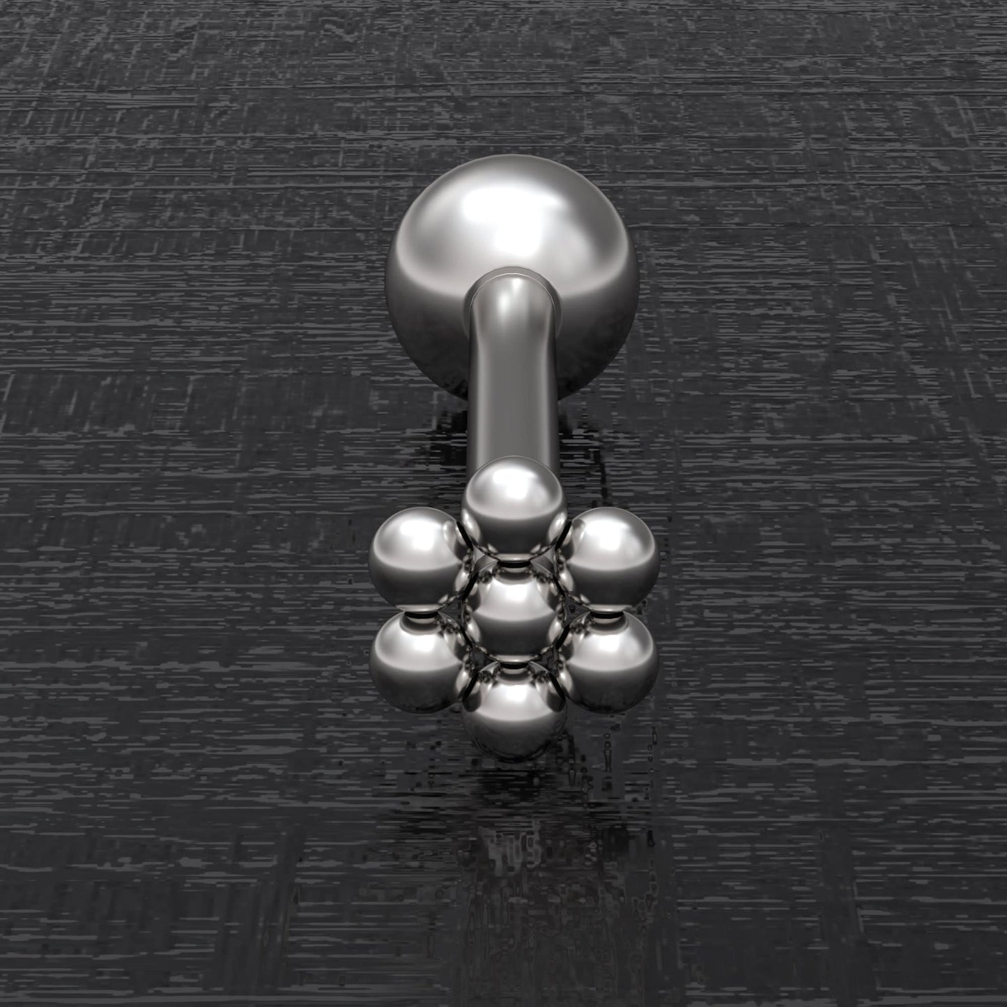 Tongue Barbell Earring Surgical Steel - TitaniumFashion