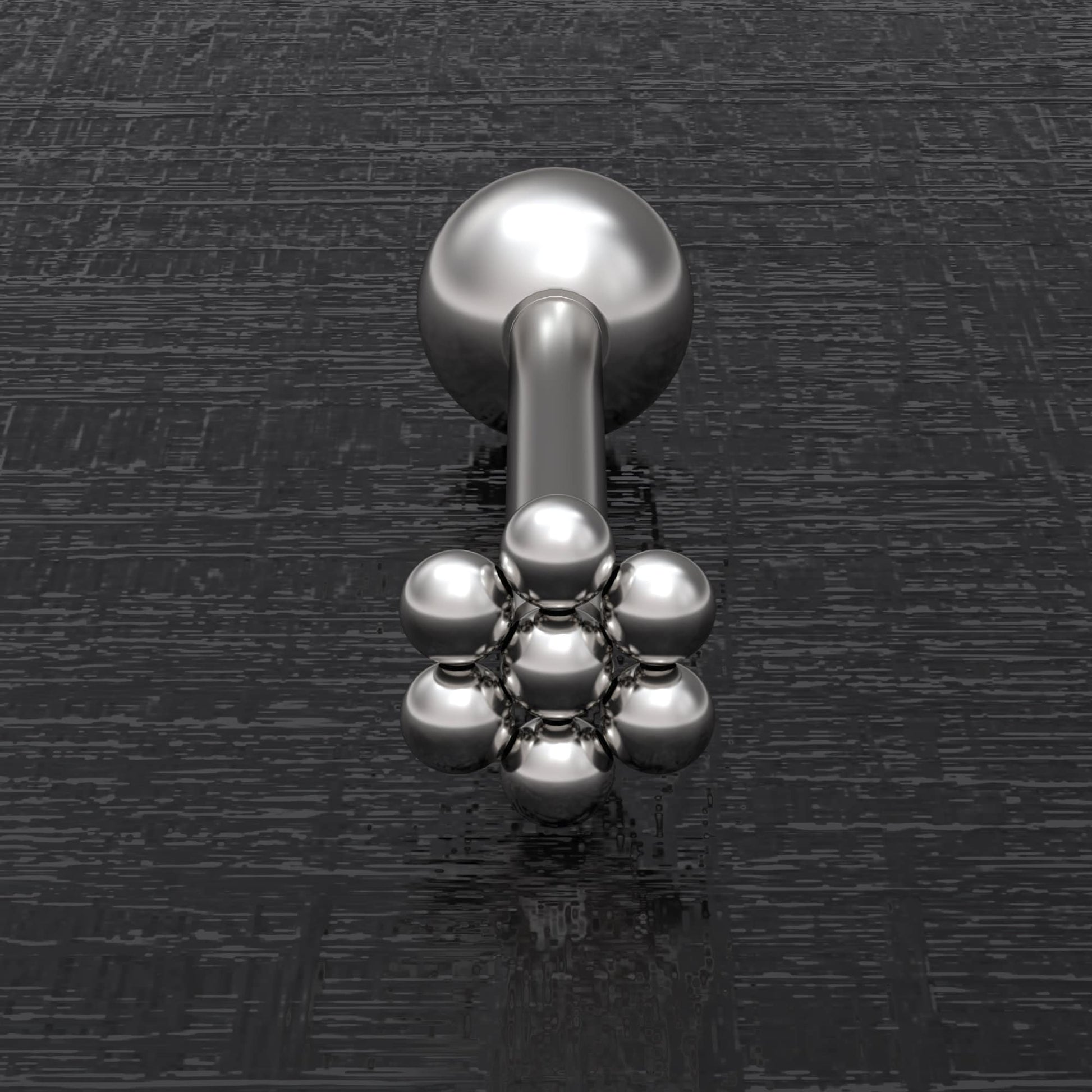 Tongue Barbell Earring Surgical Steel - TitaniumFashion