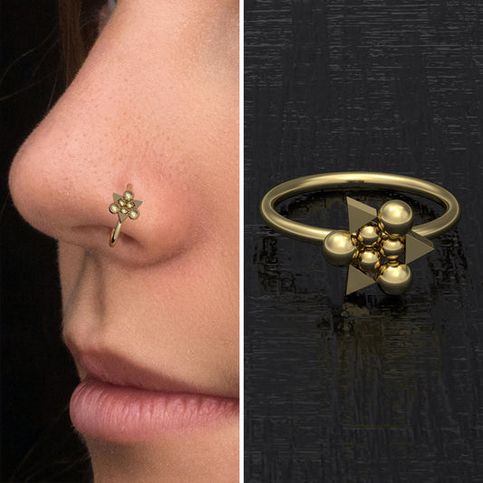 Surgical Steel Nose Hoop - TitaniumFashion