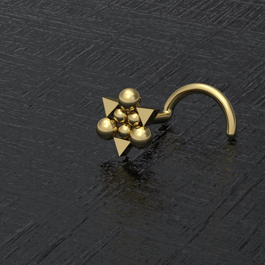 Surgical Steel Nose Stud Screw - TitaniumFashion