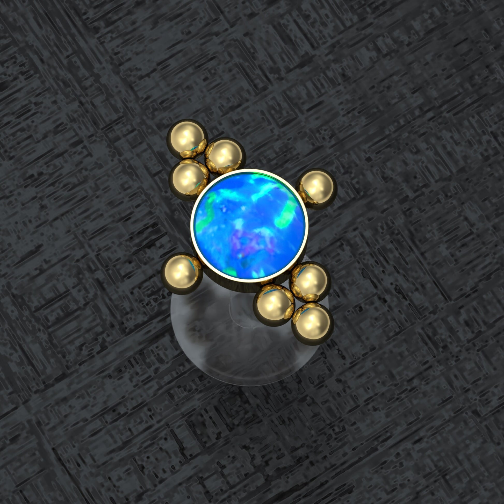 Opal Lip Piercing Bioflex - TitaniumFashion