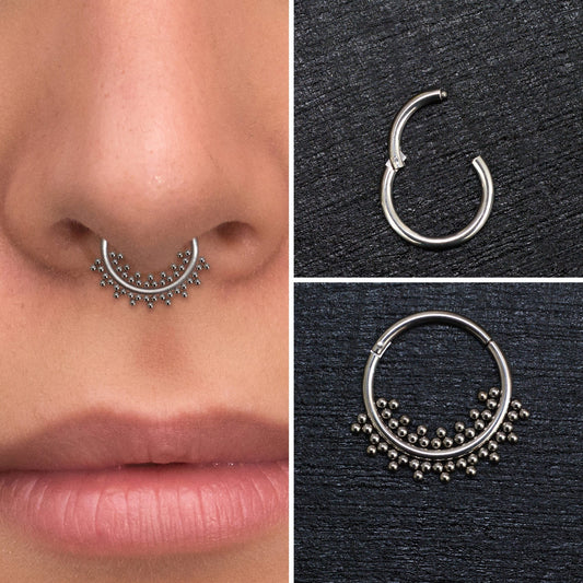 Surgical Steel Daith Earring - TitaniumFashion