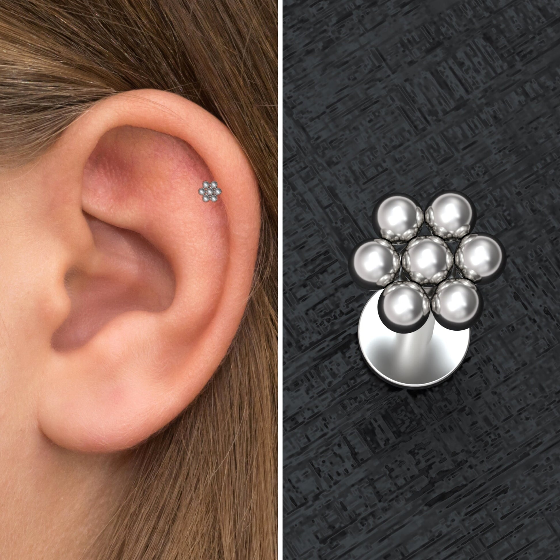 Cartilage Piercing Surgical Steel - TitaniumFashion