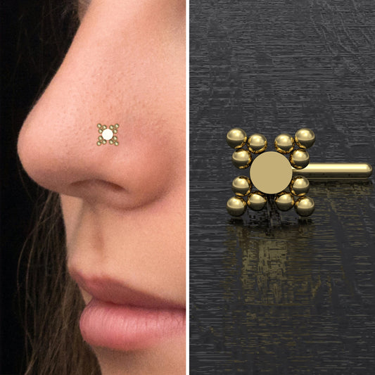 Nose Bone Stud Surgical Steel - TitaniumFashion