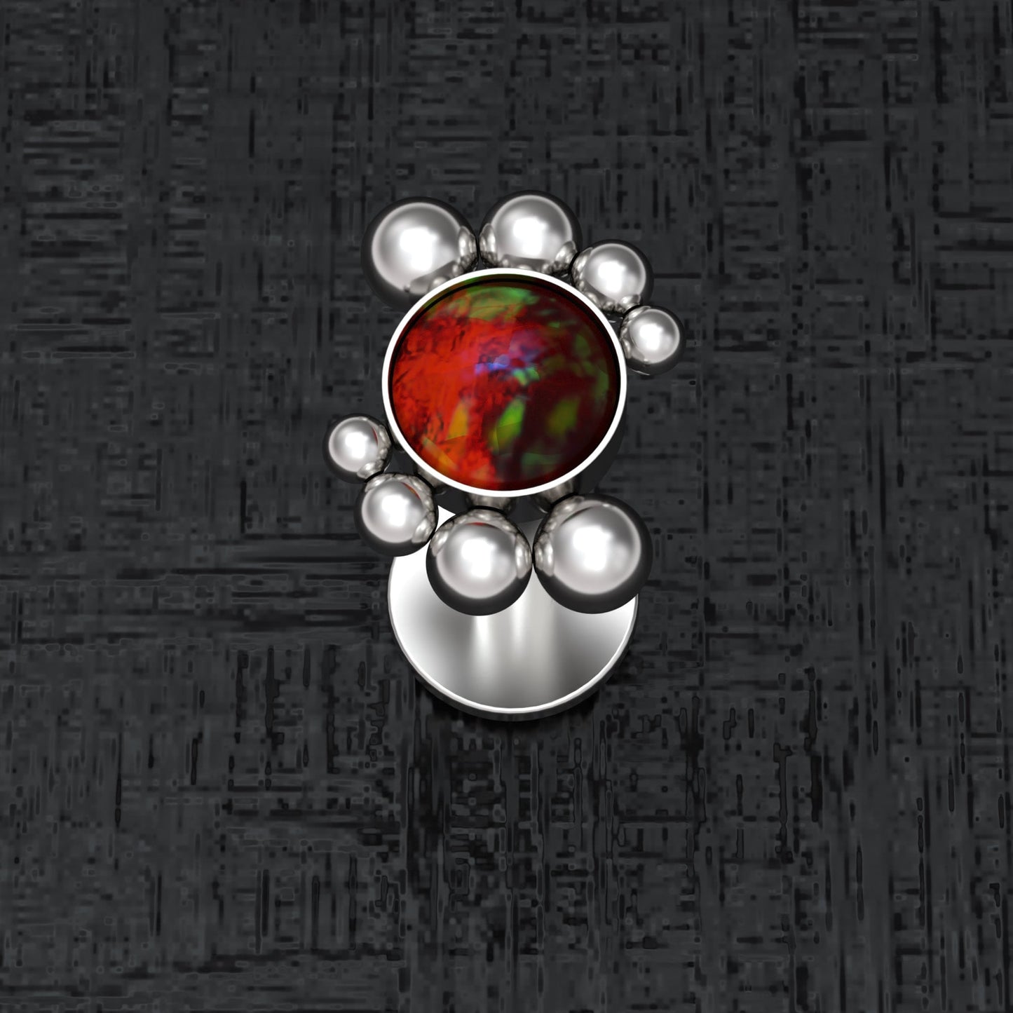 Lip Ring Opal - TitaniumFashion