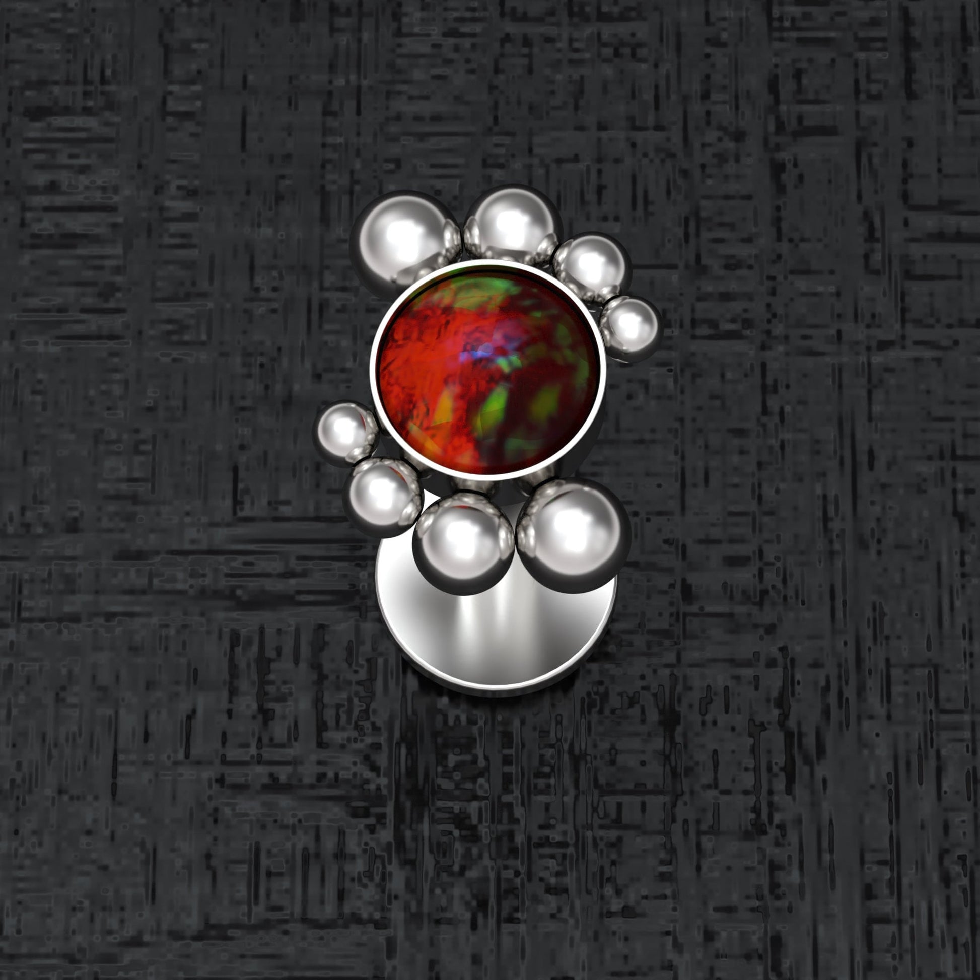 Lip Ring Opal - TitaniumFashion