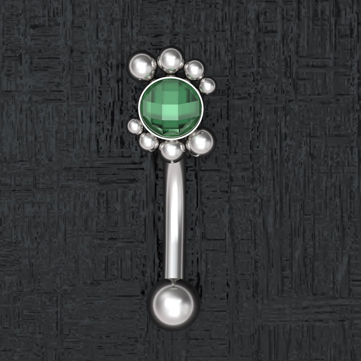 CZ Rook Earring Surgical Steel - TitaniumFashion