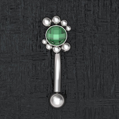 CZ Rook Earring Surgical Steel - TitaniumFashion