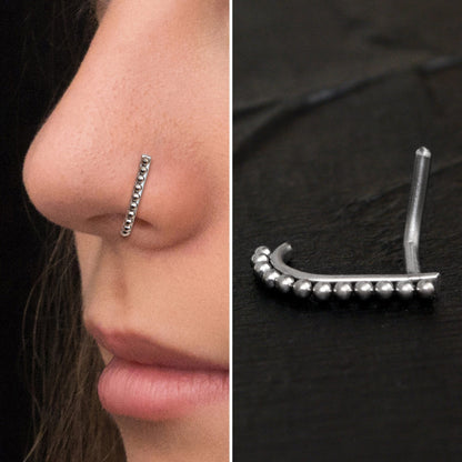 Nose Hoop With Stud Titanium Implant Grade - TitaniumFashion