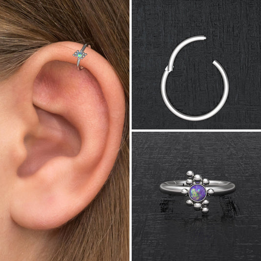Cartilage Piercing Surgical Steel - TitaniumFashion