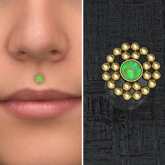 Medusa Lip Ring Bioflex - TitaniumFashion