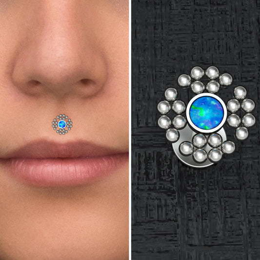 Medusa Lip Ring Titanium - TitaniumFashion