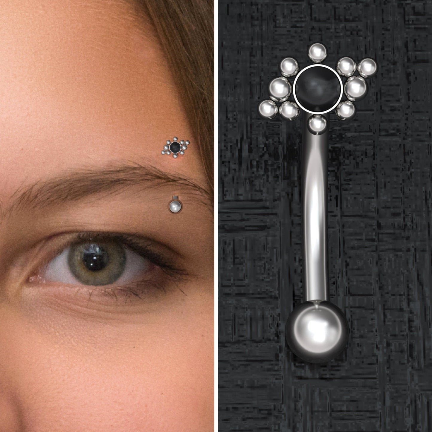 Surgical Steel Eyebrow Jewelry - TitaniumFashion
