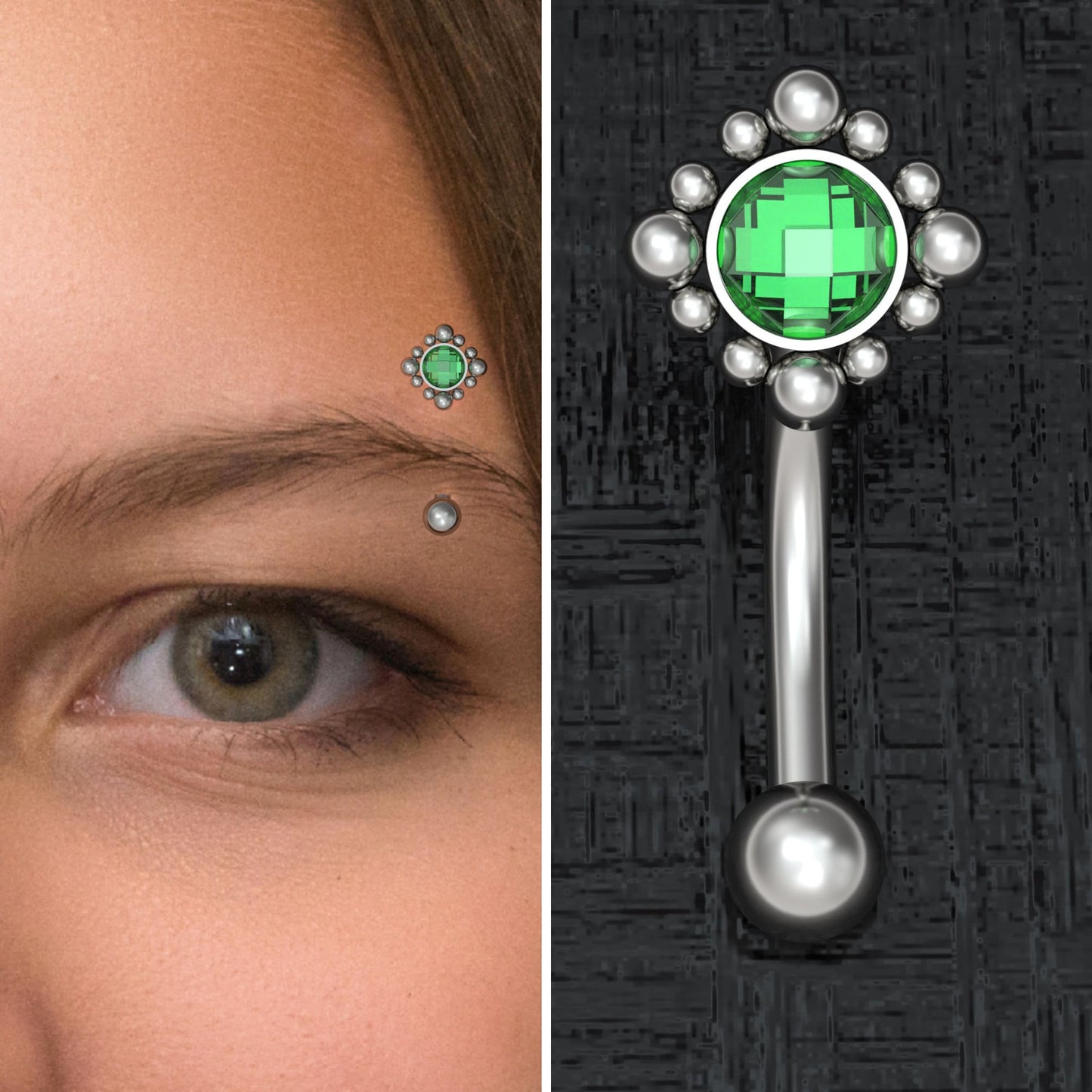 Titanium Rook Earring CZ - TitaniumFashion