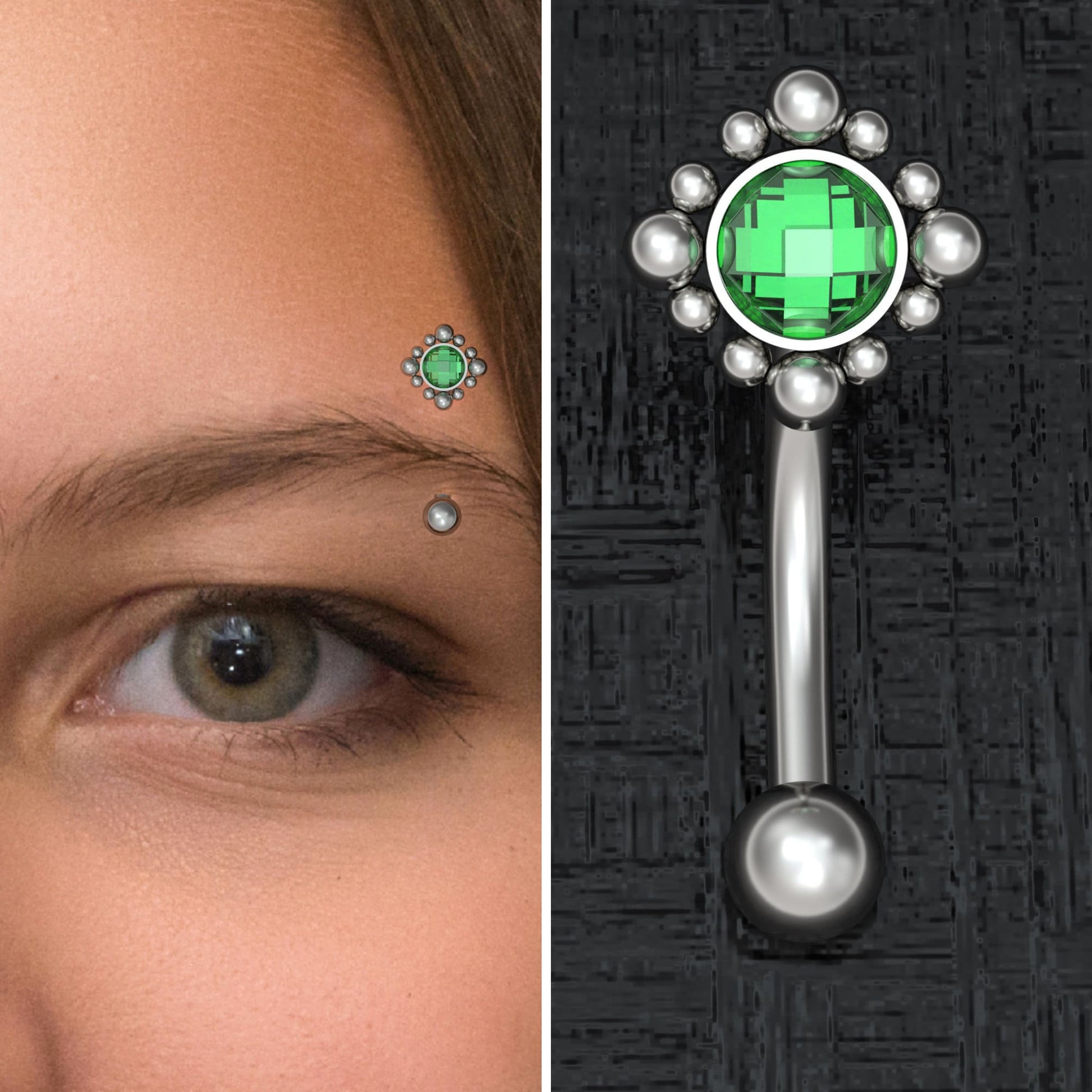 Titanium Rook Earring CZ - TitaniumFashion