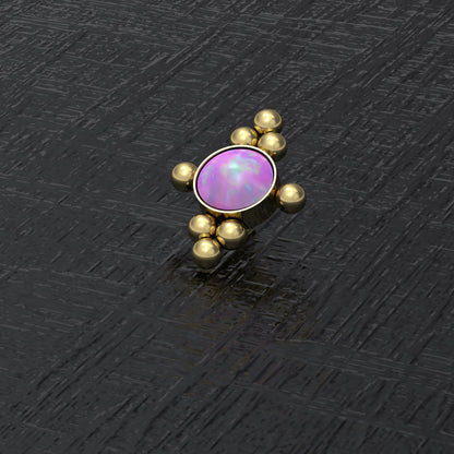 Internally Threaded Dermal Top Surgical Steel - TitaniumFashion