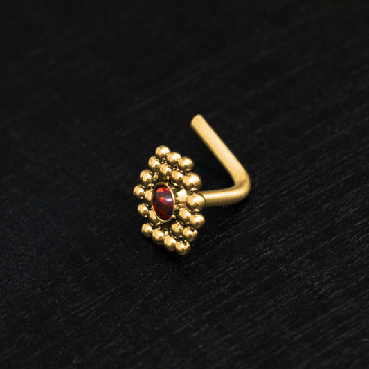 Surgical Steel Nose Screw Stud Opal - TitaniumFashion