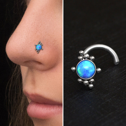 Surgical Steel Nose Stud Screw - TitaniumFashion