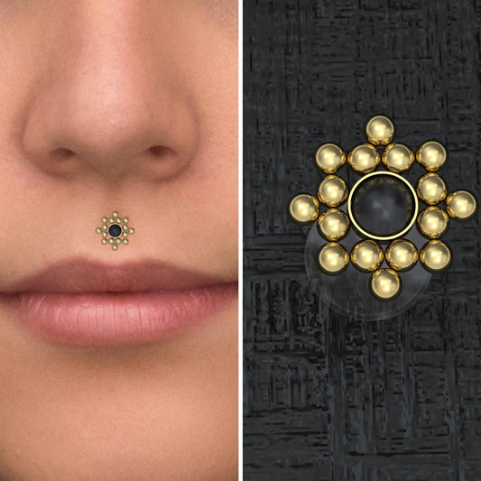 Onyx Lip Labret Bioflex - TitaniumFashion