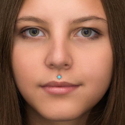 Opal Lip Labret Implant Grade Titanium - TitaniumFashion