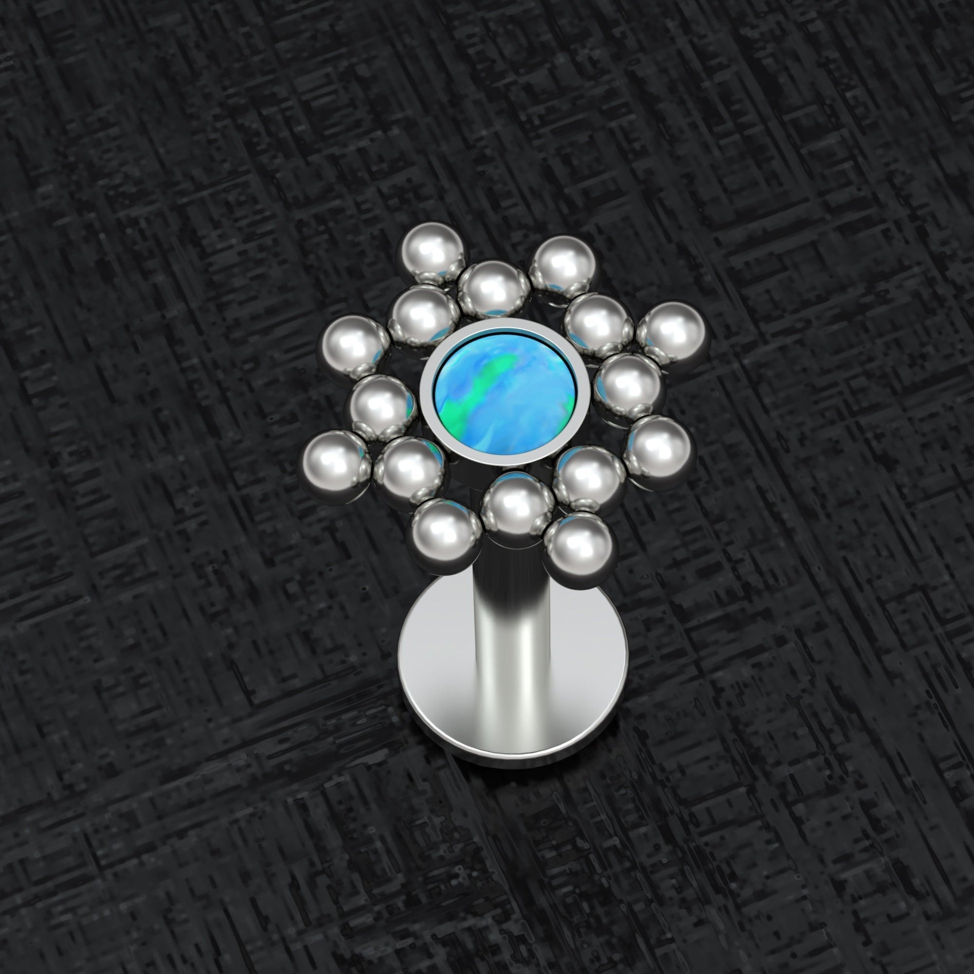 Opal Lip Labret Implant Grade Titanium - TitaniumFashion