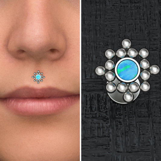 Opal Lip Labret Implant Grade Titanium - TitaniumFashion