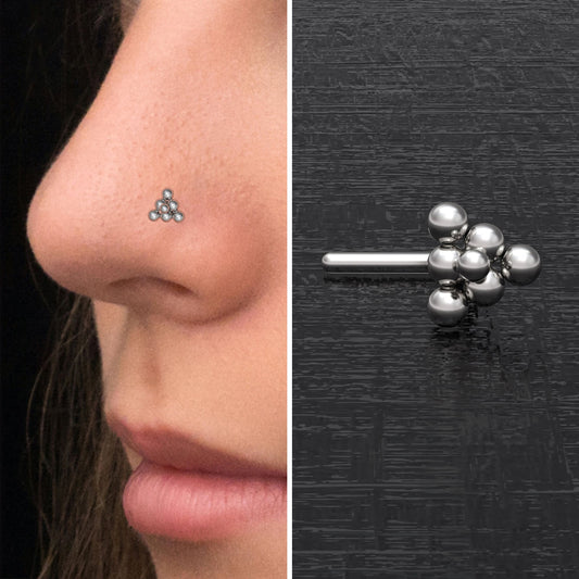 Nose Screw Stud Surgical Steel - TitaniumFashion