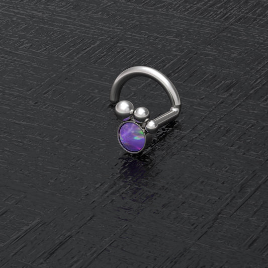 Surgical Steel Nose Screw Stud Opal - TitaniumFashion