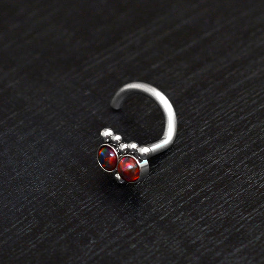 Opal Nose Stud Titanium - TitaniumFashion