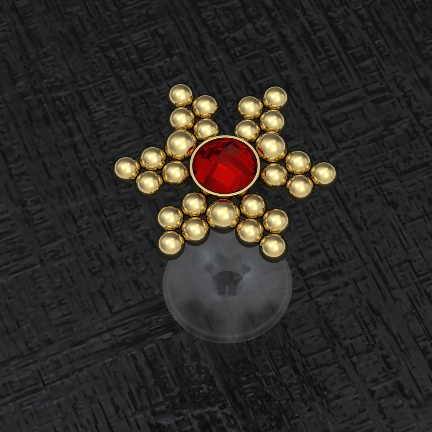 Lip Ring CZ - TitaniumFashion