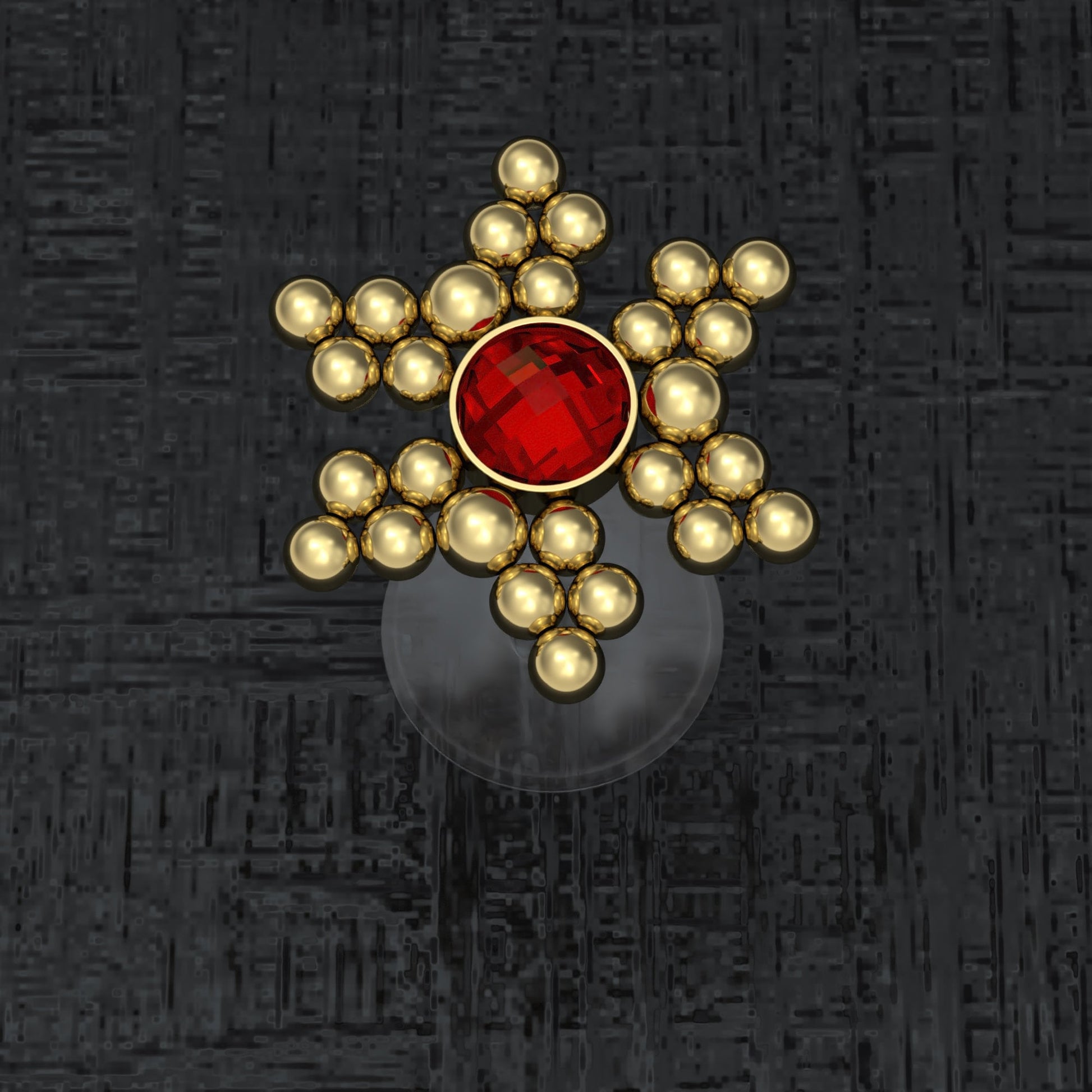 Lip Ring CZ - TitaniumFashion