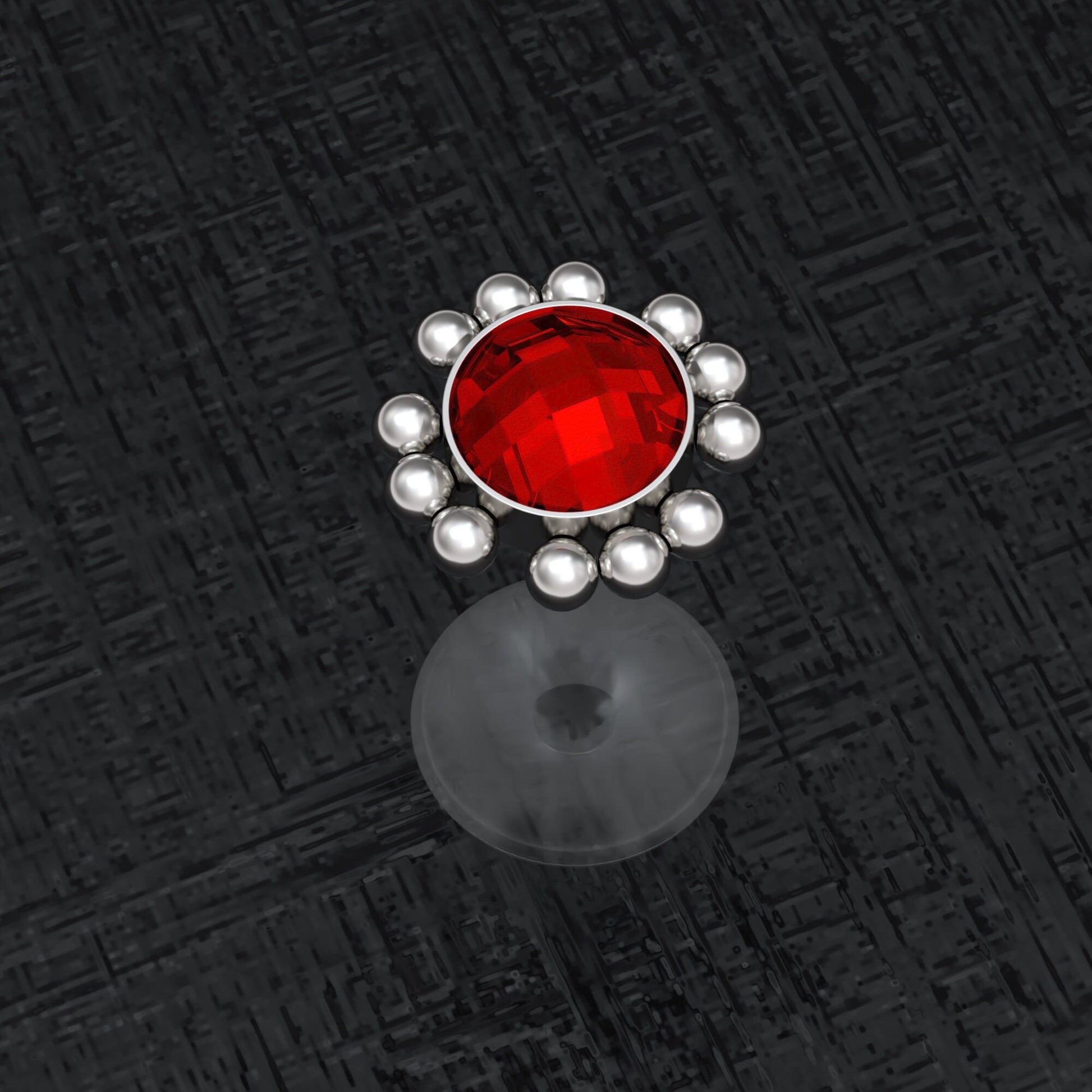 CZ Lip Labret - TitaniumFashion