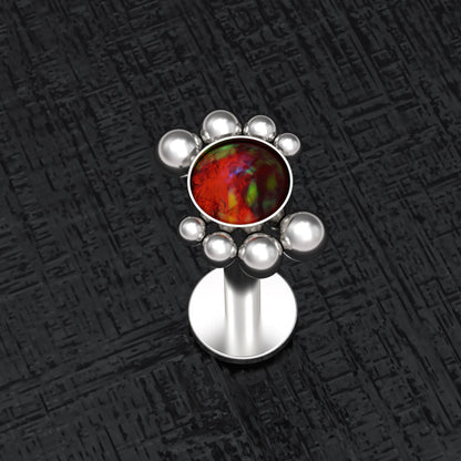 Lip Ring Opal - TitaniumFashion