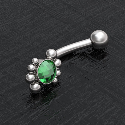 CZ Rook Earring Surgical Steel - TitaniumFashion