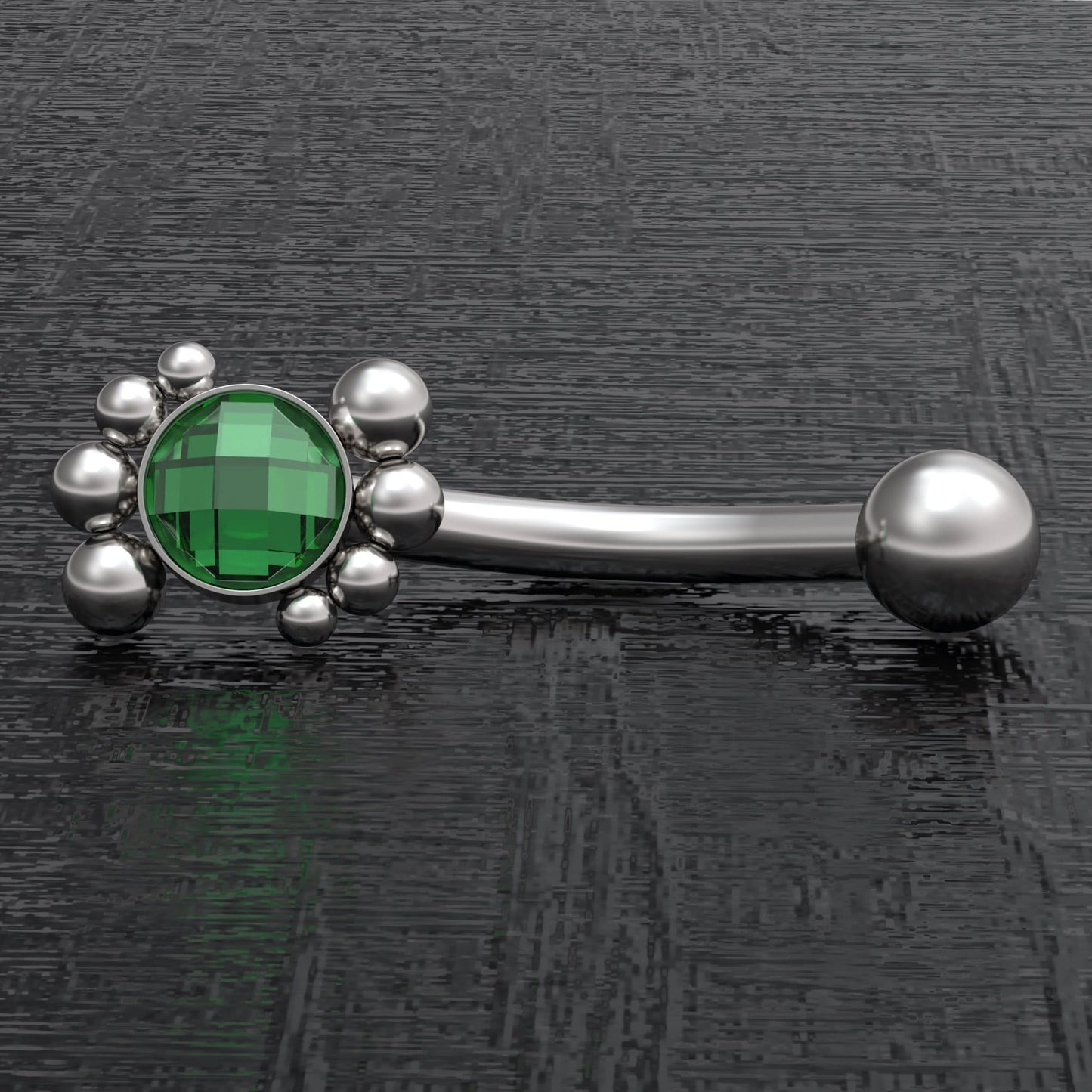 CZ Rook Earring Surgical Steel - TitaniumFashion