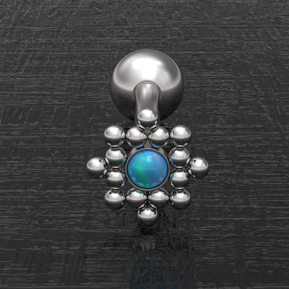 Tongue Ring Opal - TitaniumFashion