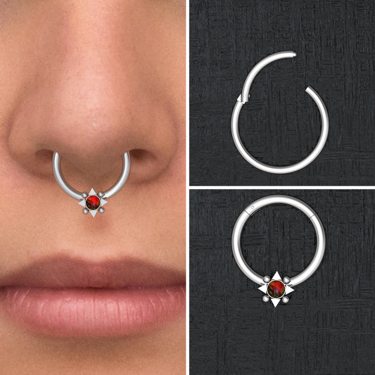 Surgical Steel Daith Earring - TitaniumFashion