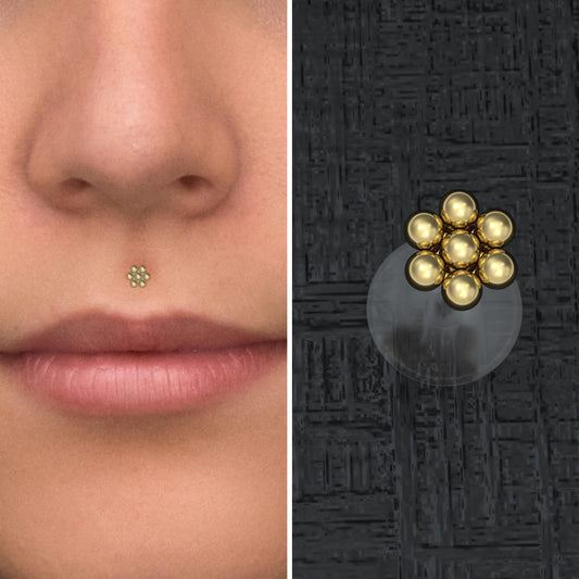 Medusa Lip Ring Bioflex - TitaniumFashion