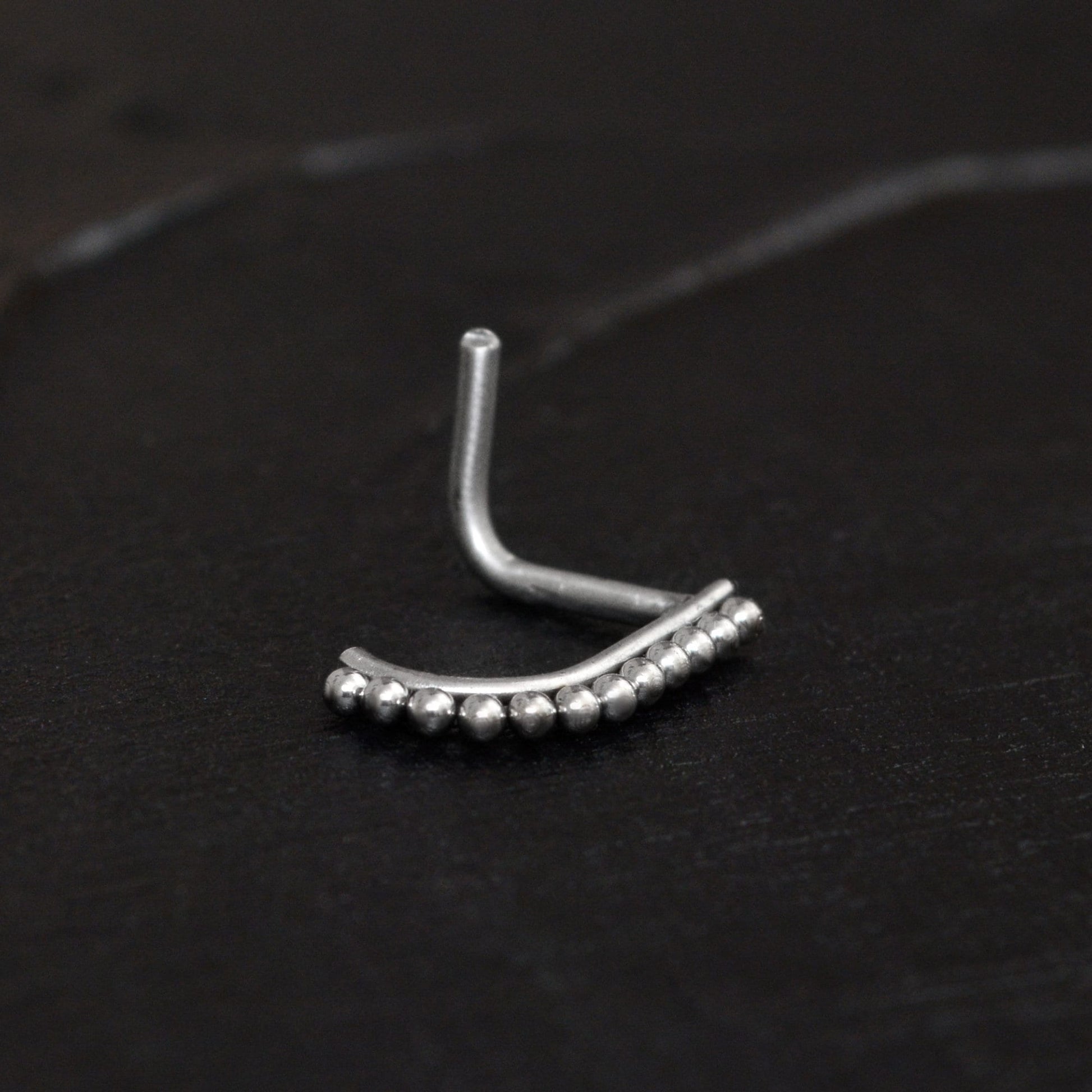 Nose Hoop With Stud Titanium Implant Grade - TitaniumFashion