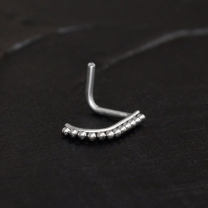 Nose Hoop With Stud Titanium Implant Grade - TitaniumFashion