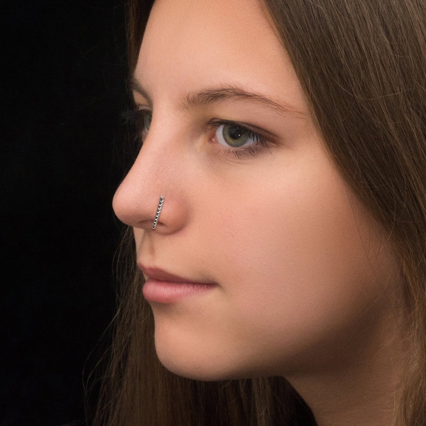 Nose Hoop With Stud Titanium Implant Grade - TitaniumFashion