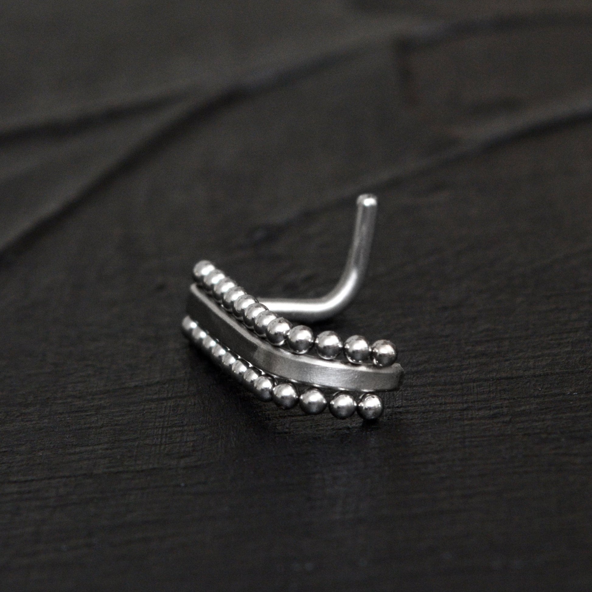 Titanium Nose Hoop With Stud Implant Grade - TitaniumFashion