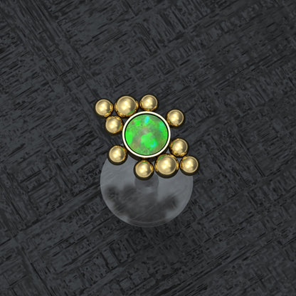 Flat Back Tragus Earring Bioflex - TitaniumFashion