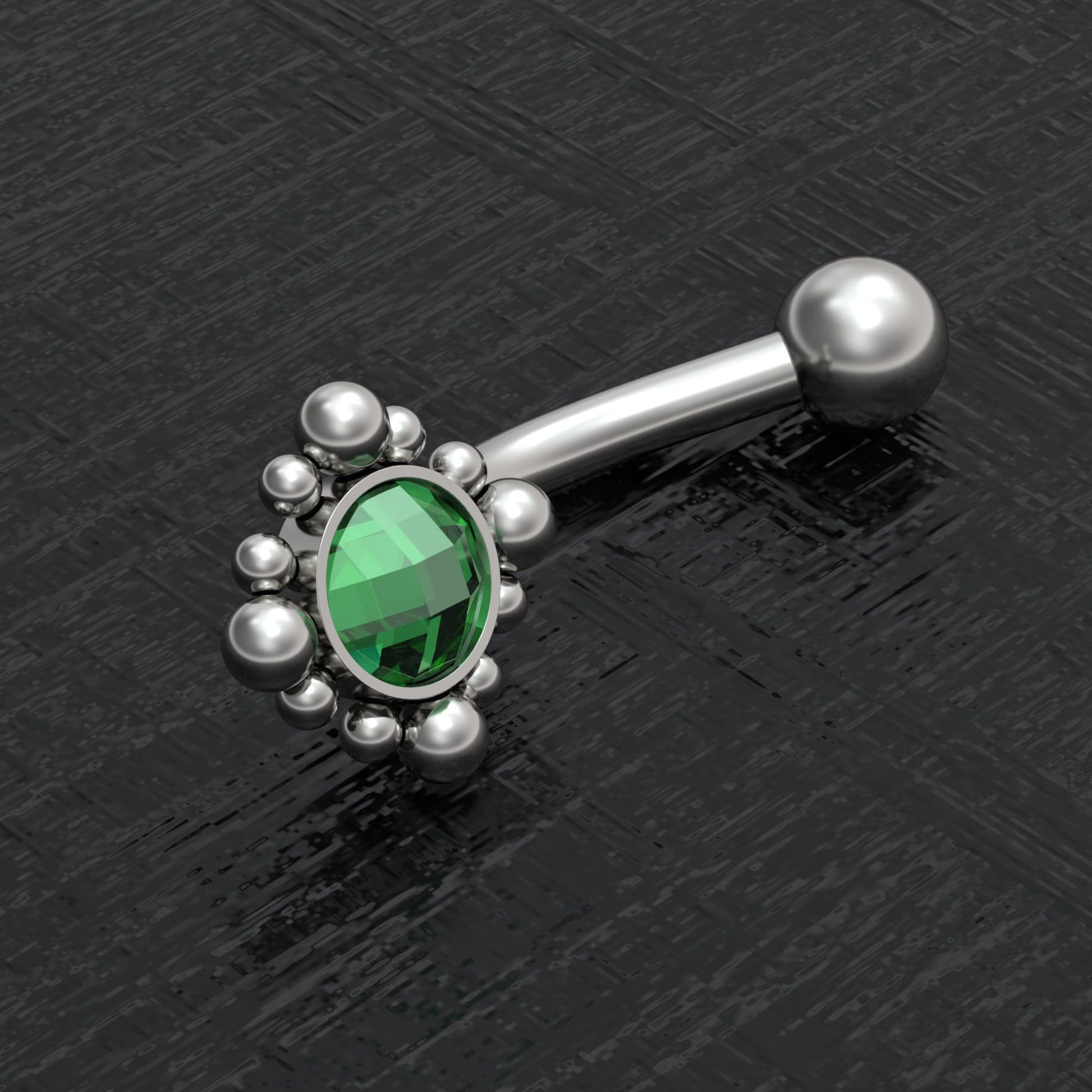 Titanium Rook Earring CZ - TitaniumFashion