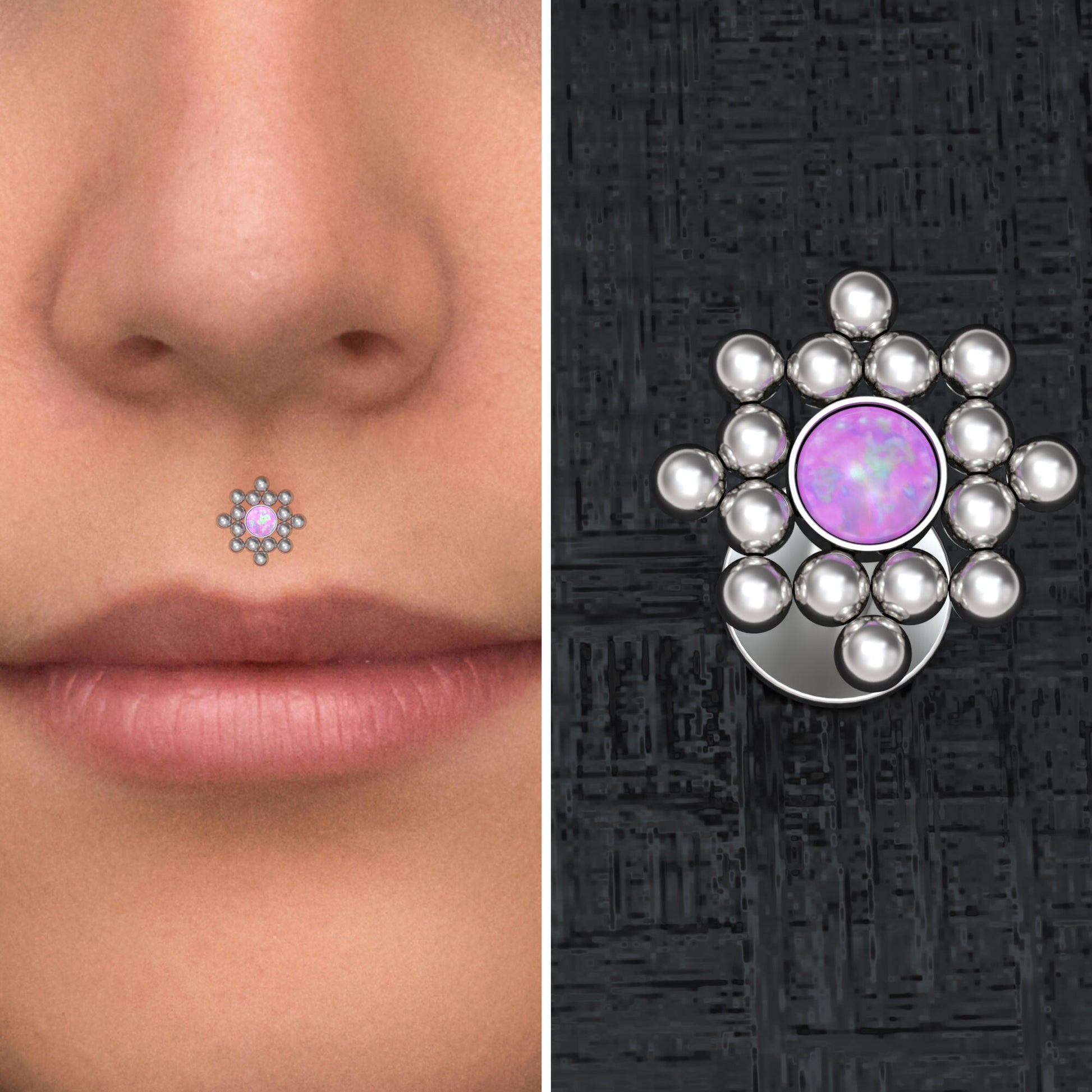 Opal Lip Labret - TitaniumFashion